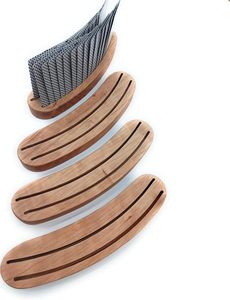 Porte-cartes de jeu en bois de cerisier massif, ensemble de 4 pièces, fabriqués à la main, pour Bridge, Canasta, <span class=keywords><strong>Poker</strong></span> - Product Image 4