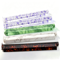 Support de Mahjong en Acrylique Effet Écaille de Tortue avec Poussoirs – Accessoires Porte-Pièces de Mahjong en Acrylique