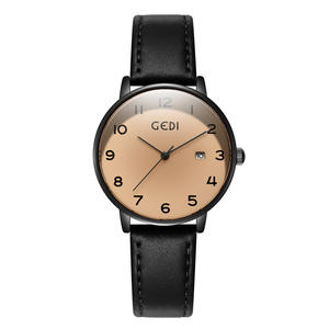 นาฬิกาคู่ย้อนยุคใหม่นาฬิกานักเรียนสายหนังเรียบง่ายและมีสไตล์นาฬิกาควอตซ์ปฏิทินของผู้หญิง - Product Image 6