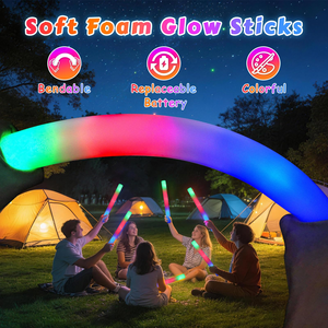<b>Led</b> Foam <b>Bar</b> Glow in the Dark <b>Light</b>-Up Foam Sticks <b>LED</b> Soft Batons Rave Glow Wands Flashing Tube Concert for Party - Product Image 4