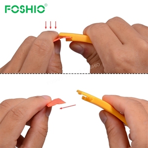 FOSHIO — grattoir à Double bord en plastique, <span class=keywords><strong>pour</strong></span> le nettoyage automatique de rasoir, passe-verre en céramique - Product Image 4