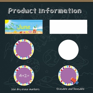 Juego de Decoraciones Mensuales para Fiestas, Títulos de Meses del Año, Bordes para Tableros de Anuncios Mensuales con Recortes Redondos de Confeti - Product Image 3