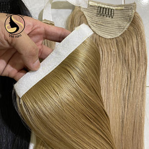 Wholesale Vendor Raw Virgin Hair Clip In Ponytail <b>Cheap</b> Hair Bundles 10A 12A Grade Human Hair <b>Extensions</b> Straight Ponytail - Product Image 2