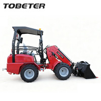 800kg Mini Teleskoplader Hydrostatisch 4WD Dieselmotor 0,3 CBM Schaufel Kompakte Nutzmaschine Teleskoplader