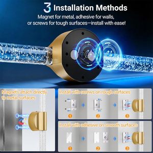 Modern Gold Lamps Home Decor Luxury Rechargeable Magnetic <strong>Wall</strong> Sconces Remote Touch Control 3CCT <strong>Dimmable</strong> Crystal <strong>Wall</strong> <strong>Lights</strong> - Product Image 5