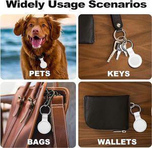 RSHキーファインダーアイテムロケーターバッグウォレットラゲッジカーバイクグローバルトラッキングスマートエアタグシリコンケースセット付き - Product Image 6