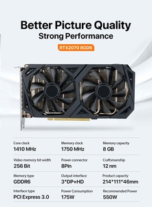 การ์ดจอ <span class=keywords><strong>GeForce</strong></span> <span class=keywords><strong>RTX</strong></span> <span class=keywords><strong>2070</strong></span> สำหรับเล่นเกมอีสปอร์ต พร้อมพัดลมระบายความร้อนคู่แบบใหม่ USB PCI Express 3.0 X16 หน่วยความจำ 8GB GDDR6 สำหรับประกอบคอมพิวเตอร์ตั้งโต๊ะ - Product Image 4