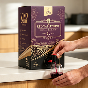 Bolsa Doypack de 5L de Grado Alimenticio, Personalizada, Resistente al Alcohol, Material VMPET, Bolsa Termosellada en Caja con Válvula para Vino Vodyka - Product Image 2