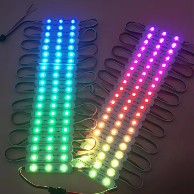 Digital LED Pixel Led Module Light 12V WS2811 Full Color Programmable Waterproof Factory Price RGBIC Color Led Module with Lens