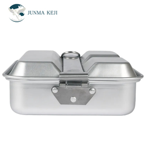 Chất lượng cao cấp thực phẩm thép không gỉ vuông lộn xộn <span class=keywords><strong>tin</strong></span> Hộp Ăn Trưa cho du lịch ngoài trời cắm trại - Product Image 6