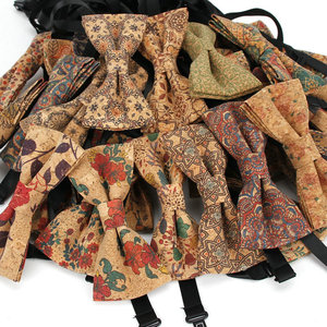 Faible QUANTITÉ MINIMALE DE COMMANDE Liège Arc Cravate Matériau Naturel À La Main Arc Cravates Accessoires - Product Image 2