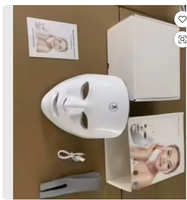 Masque facial LED sans fil USB à lumière rouge 400 mAh, mini masseur électrique pour le visage, autonomie de 30 minutes, pour tous types de peau