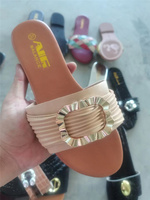 Sandales plates pour femmes Sunborn, modèle 1.1 Dollar, tailles 36-42, pour marchés africains, vente en gros, avec motifs, pour l'extérieur et la maison