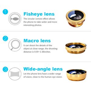 HD Phổ 3 Trong 1 Điện Thoại Máy Ảnh Ống Kính Góc Rộng Điện Thoại Ống Kính Fisheye Ống Kính Cho <span class=keywords><strong>iPhone</strong></span> 5 <span class=keywords><strong>6</strong></span> 7 8 9 10 11 12 Pro Max - Product Image 3