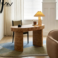 Bureau en placage de bois de style nordique pour hôtel, maison, bureau, villa, chambre à coucher, table de toilette incurvée en bois, meubles