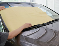 Chiffon en cuir de chamois absorbant réutilisable pour sécher les miroirs en verre à l'intérieur et à l'extérieur, chiffon de nettoyage de voiture 50*60 cm