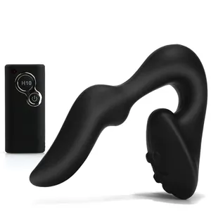 Brinquedo sexual de silicone com controle remoto sem fio, plug anal, vibrador para vagina e bunda, brinquedo sexual para homens e mulheres