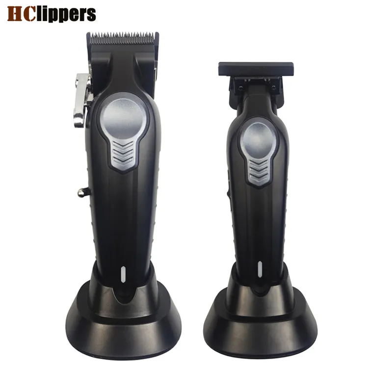 HClippers Fabricante Profissional Hair Clippers e Aparadores Set com Base de Carregamento Hair Trimmer Clipper Set para Barbeiro