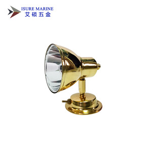 Isure Marine Brass Wall Lamp <b>12V</b> <b>Dc</b> Incandescent Bulb Surface Mounted Outdoor Use - Product Image 1