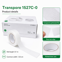 Ruban adhésif médical chirurgical double face transparent imperméable 3M 1527C-0 pour la peau et les tubes