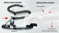 Poignée de porte extérieure intelligente avant gauche finition chromée pour Mazda M8 CX7 M6, poignée de tirage de porte extérieure à entrée sans clé