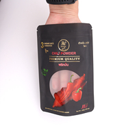 Pochette d'emballage écologique personnalisable avec logo, sac refermable à fermeture éclair en Mylar avec fenêtre transparente, résistant à l'humidité pour épices, assaisonnements, curcuma
