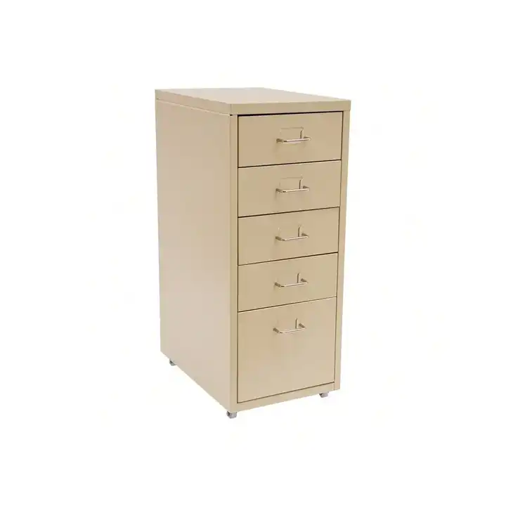 Modern 5-Drawer Storage Cabinet 28*41*69cm Adjustable with Wheels for Office Workshop Bedroom Kitchen Warehouse Use