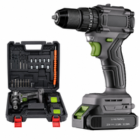 Perceuse-visseuse sans fil 21V Lithium-Ion sans balais à vitesse variable avec mandrin auto-serrant et embouts SDS Plus pour le bricolage et la démolition