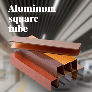 Best-seller Plafond en <span class=keywords><strong>imitation</strong></span> bois massif Centre commercial Décoration d'hôtel Plafond carré en aluminium Tube carré en aluminium grain de bois - Product Image 1