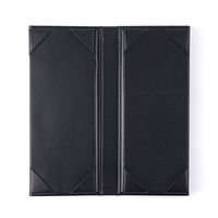 Trois plis Porte-menu en cuir PU Porte-menu pour trois plis
