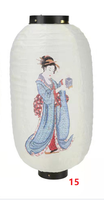 Lanternes en papier japonais en nylon imperméable artefact extérieur coloré pour Sushi Cuisine Barbecue et marmite artisanat en papier artisanal