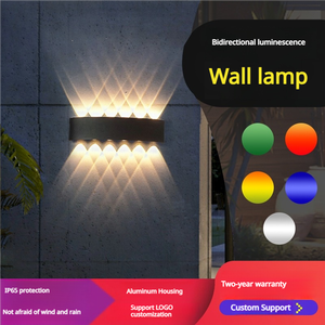 Lampu Dinding LED Luar Ruangan Berperingkat IP65 untuk Taman dan Halaman, Pencahayaan Dekoratif Atas/Bawah - Product Image 2