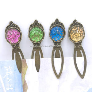 <span class=keywords><strong>WD</strong></span> ขายส่งวินเทจดอกไม้แห้งตัวอย่างพืชบุ๊คมาร์คสําริดโบราณเปล่าโลหะกลม Gunmetal บุ๊คมาร์คสําริดโบราณ - Product Image 2