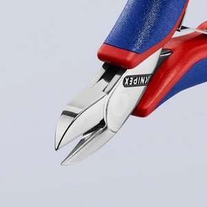 KNIPEX - 77 22 115 Tête de coupe diagonale électronique polie miroir, poignées avec poignées multi-composants, tête ronde, sans bev - Product Image 2