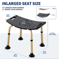 Chaise de douche JINDA LM5103D, 150 kg, réglable, légère, pliable, avec pieds à ventouse, pour personnes âgées, handicapées, usage domestique, olive