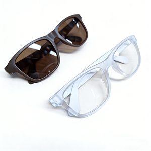 نظارات شمسية ذكية بيضاء لاسلكية بتقنية البلوتوث مضادة للضوء الأزرق مع سماعات رأس ومكبر صوت وموسيقى وتقنية الذكاء الاصطناعي، تصميم حسب الطلب - Product Image 2