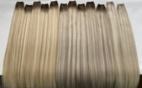 Extensions de cheveux Genius Weft en gros d'usine, cheveux vierges Remy 100% humains, extensions de cheveux à cuticules intactes, prêtes à être expédiées