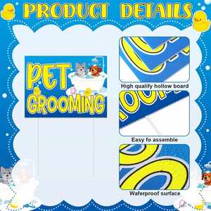 Eco Friendly Yard Sign Recyclable Hollow Plastic Sheet <b>Custom</b> Print for Outdoor Lawn Pet Shop Grooming Signage Board - Product Image 3