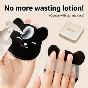 Applicateur de lotion corporelle en forme de tête d'ours pour crème solaire et autobronzant, outil de beauté en silicone non absorbant, sans déchet, facile à nettoyer et lavable - Product Image 6