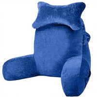 Coussin de dossier Yintex pour adulte, avec poches de soutien pour les bras, en tissu Minky doux, housse amovible, en forme de chaise, pour lit et lecture