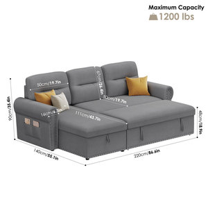 Sofá Cama Modular Cuadrado Moderno que Ahorra Espacio con Almohada, <span class=keywords><strong>Mini</strong></span> Sofá de Esponja para Sala de Estar, Muebles, Sofá Comprimido al Vacío - Product Image 4