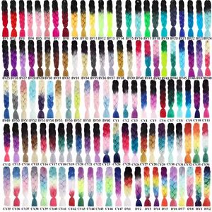 Extensiones de <span class=keywords><strong>Cabello</strong></span> Sintético Teñido para Trenzas Jumbo de Ganchillo, 24 Pulgadas, 100g, Trama Única, Venta al por Mayor - Product Image 4