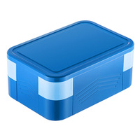 Boîte à bento 6 compartiments PP5, compatible micro-ondes, anti-fuite, avec fourchette, cuillère et récipient à sauce, logo personnalisé pour le bureau et l'école