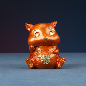Figuras de ratas de cobre, 2 uds., decoración del zodiaco Feng Shui para el hogar, oficina, escritorio, regalo, Año Nuevo Chino - Product Image 3