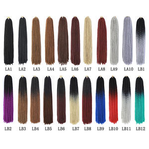 Extensions de Cheveux Fausses Locs au Crochet Droites Pré-bouclées En Gros Fibre Synthétique Couleur Ombrée 20 Pouces - Product Image 5