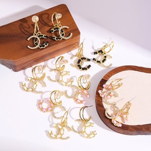 Pendientes de botón de esmalte francés súper brillantes para mujer, accesorios de lujo, estilo delicado, dulce <span class=keywords><strong>y</strong></span> elegante, con circonita - Product Image 6