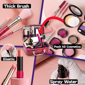 Estuche de Maquillaje de PU con Diseño Nuevo y Vacío, Caja de Almacenamiento de Cosméticos con Divisores - Product Image 3