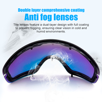 En stock Lunettes de ski et de snowboard professionnelles Lunettes de ski légères haute performance avec 6 trous de ventilation Protection UV400