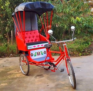 Promoción Triciclo de pedicab rojo Triciclo de 3 ruedas popular con toldo - Product Image 2