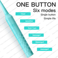 Cepillo de Dientes Eléctrico Recargable con Temporizador de 30 Segundos, 5 Modos, Resistente al Agua IPX7 para una Limpieza Profunda, Cepillo Dental Inteligente